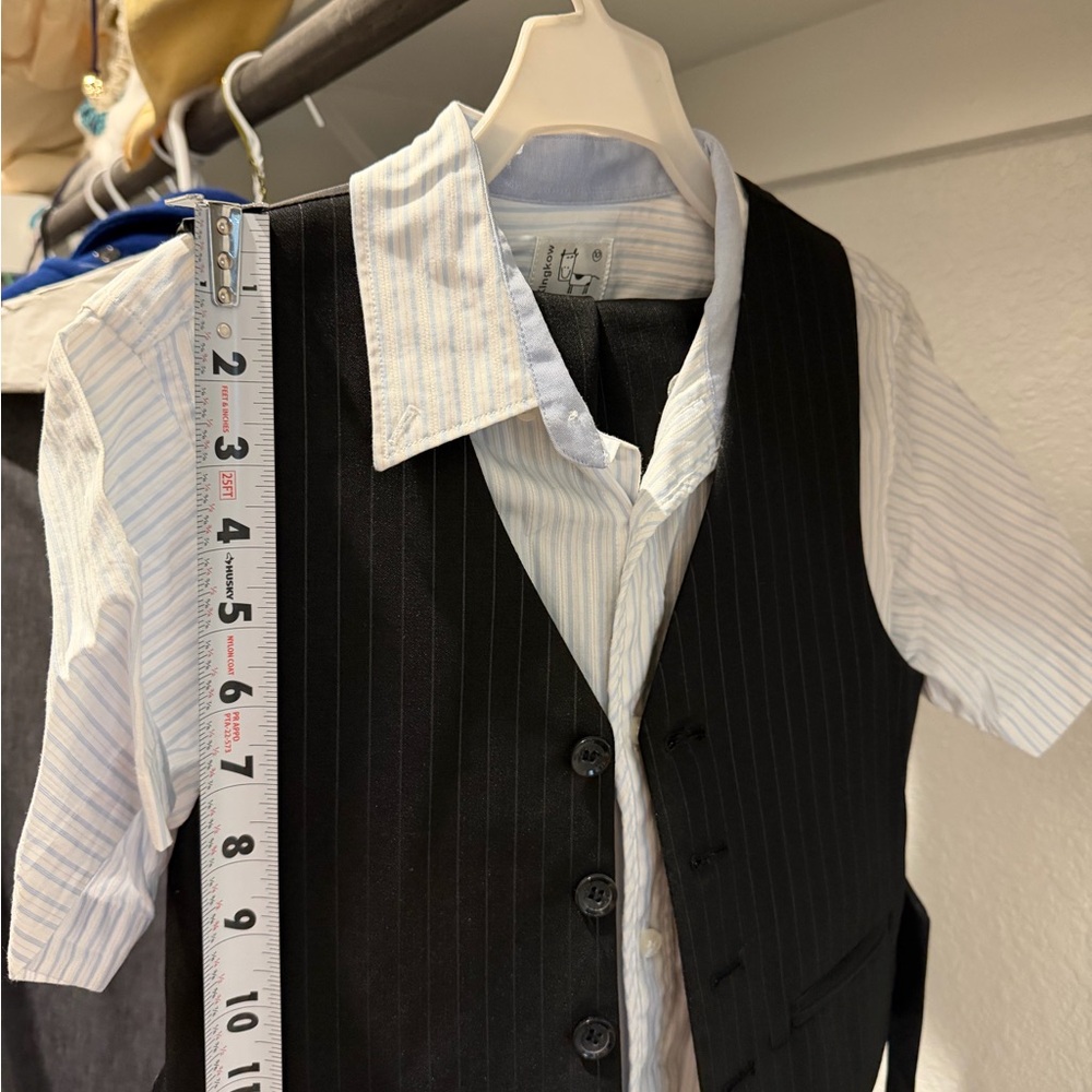 Stylish Black and White Kids Vest Set
